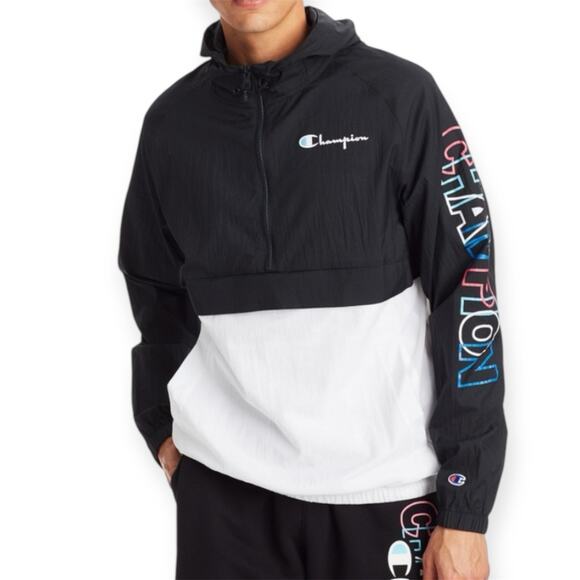 Champion Men’s Colorblock Lightweight Manorak Windbreaker Jacket Size Medium - Picture 1 of 15